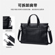 POLO briefcase men's soft leather business handbag 14/15 inch computer bag business trip briefcase meeting document bag