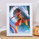 He Jiangong Ao Bing Nezha 2025 new peripheral diamond stickers children's handmade DIY material bag brick and stone painting magic kids' sea 7371 [Tools + Wooden Frame + Color Box]
