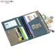 Genuine leather ultra-thin passport clip passport bag wholesale, multi-functional travel document bag, travel ticket clip, black