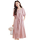 Egeangy Light Luxury Brand Kleid für Frauen 2025 Sommer neuer Stil Slim Taille Design Vielseitiger Rock hellrosa m
