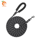 Super durable extended dog leash night reflective round rope 20 meters 30 meters Teddy Shiba Inu Golden Retriever Corgi dog rope horse rope black 10 meters (for large dogs)
