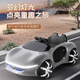 Beibele 1.2m extended children's electric car four-wheeled car that can sit on a person's remote control toy car for children and babies as a gift, high configuration, painted dual drive 12V+remote control+leather seat, cool wheel lights+painted+Bluetooth remote control+slow start