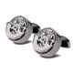 NOSSKISS international luxury brand rotatable mechanical gear cufflinks men's high-end movement cuff nails customized light luxury gift silver round movement cufflinks