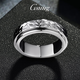 GsunG platinum PT950 rotating crushed ice ring for men, new pure platinum ring for women, shiny inner arc gift, priced by gram, contact before bidding