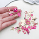 
1 rose red oil drop pendant alloy earring jewelry DIY handmade homemade accessories material and various styles 1 lipstick 4x19mm-016g-11976 rose red oil drop + zinc alloy