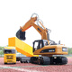 Jingxuan Remote Control Engineering Vehicle Auto Remote Control Control Adult Boy Truck Truck Remote Control Project Excavator Enfants Electric Vehicle qui est en bois (veuillez noter la couleur de la voiture) fait attention à Standard (Battery Wood)