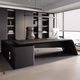 Painted boss desk new style black warrior simple modern high-end light luxury president desk and chair combination high-end sense size and color customization special shot