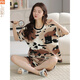 Modal pajamas for women in summer 2025 new cartoon set short-sleeved cotton Korean style thin style for outdoor wear Y9858 M