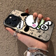 波沃姆 可爱帕恰狗适用苹果16promax手机壳新款iphone14保护套苹果13全包12防摔11彩银软壳男女款 IMD彩银-黑-LU3899比耶帕恰狗 iPhone 15 Plus