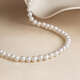 Saturday Fu Silver Buckle Pearl Necklace Mom Birthday Gift X0511906 Near Round Strong Light 8.5-9.5mm 45cm
