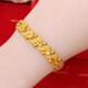 KZD Old Phoenix 999 Color Women's Gold Bracelet Women's Bracelet Adjustable Jewelry Gift for Wife and Mom Big S Ball Bead Bracelet Classic Ethnic