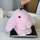Manufacturer directly supplies imitation of repair rabbit feathers as dead rabbit pendants, cute cute rabbit plush bag mobile phone car decoration keychain, beige white