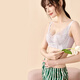 The beautiful lady GOSO underwear for women with small breasts that look big and comfortable without traces. Sexy bra women gathered up to support underwear 3212043 Gray purple (thin cup) 75B