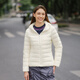 Tambor Lightweight Down Jacket Women's Short Hooded Versatile Casual Autumn and Winter Women's Jacket Light Cloud White M(165)