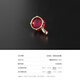 Ruohua (RUOHUA) 9-10mm ruby pendant for women, plain colored gemstone necklace pendant, birthday gift for girlfriend, canopy