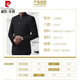 Pierre Cardin Men's Chinese Stand Collar Casual Suit Spring and Autumn Retro Blazer Dress Suit Suit Mao Suit Complete Set Embroidered Dragon Single Top Single Top XL 180 Suitable for 160-175 Jin Jin equals 0.5 kg