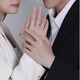 AIF Polaris sterling silver couple ring A pair of male and female couple rings Zhong Jiujiu high-end birthday gift for girlfriend Polaris couple ring Qicang straight hair