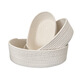 Finger willow storage box desktop miscellaneous storage basket cosmetics snack entrance hand-woven cotton storage basket boat-shaped basket gray small size 22*12*7cm