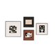 Jiancao three-dimensional sandstone Italian minimalist living room decorative painting high-end sofa background wall hanging painting medieval style restaurant mural A small set: 50*50+30*30*2+40*40cm Black [aluminum alloy frame] Three-dimensional solid wood painting + textured sandstone + woven leather