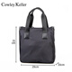 COWLEY KELLER business briefcase, men's handbag, commuter shoulder bag, large capacity computer bag, official lawyer bag, shoulder crossbody bag, elegant black (customized model without logo on the outside) 29*10*31cm 12 inches
