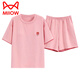 猫人（MiiOW）2025年新款睡衣女夏季爆款纯棉短袖甜美休闲运动家居服套装 Z9855 M 【建议80-100斤穿】