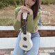 Ibanezukulele White Wood Anfänger Ukulele 21 Zoll 23 Zoll Small Gitarre Ukulele Free Pick + String Vorbereitung + Tutorial + Rucksack 23 Zoll