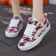 Lightning x Storm Picasso Paintings Créé conjointement par Lightning Men and Women's Shoes Revenge Storm Little Fragrance Pain Chaussures Saisir Couple Skateboard Chaussures D6227 Cherry Red 42