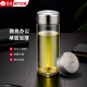 Copa de vidrio Sino Gran capacidad de una sola capa de agua engrosada Oficina de negocios con té de malla de filtro Coche portátil y transparente 9076 Lifting Cup Lid-695ml