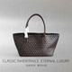 Montana West Luxury High-End-Marke 2025 Pure handgewebte Frauenbeutel große Kapazität Pendelpendeltasche VERSATILE HAND HELD-OBKEL DAIN GRÜN MITTRISCH: 38*22*15 cm