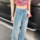 衣品天成【莱赛尔天丝】复古水洗牛仔裤女2025夏季薄款舒适拖地阔腿裤子女