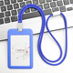 
He Jiagong Fashion Round Rope Lanyard Tag Employee Card Bus Card Work Card Work Card Campus Card Student Bus C5 White Vertical Edition + 9734 Silver Round Rope