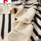 Pierre cardin French striped short-sleeved T-shirt for women in summer 2025 new loose slim v-neck thin knitted ice silk top DX829# striped color M Recommended 100-115Jin [Jin equals 0.5 kg]