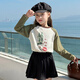Children's clothing children's long-sleeved T-shirt girls raglan sleeve bottoming shirt parent-child wear 2025 spring new style trendy black and white stripes 100_height about 100cm