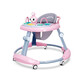 Baby Walker O-leg anti-rotation bébé multifonction anti-roulement Les enfants, garçons et filles peuvent s'asseoir et pousser Style d'apprentissage Blue Aurora - Roue ordinaire - Style de plaque de salle à manger bas de gamme