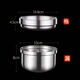 Zwilling (Henckel) Germany 304 stainless steel fast food cup with lid food grade rice jar lunch box special dining bowl for primary school students and office workers 304 steel fast food cup + high lid + grid bowl