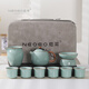 NEOEO NEOEO Tianqing Ru Kiln Split Glaze Can Support Kung Fu Tea Set Home Teapot Teacup Tea Tray Complete Set Gift Box NEOEO Nier Ru Kiln Split Glaze Set N1321
