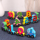Children's magnetic train magnetic digital magnetic toy assembly building blocks boy's magnet car 1 magnetic traffic model 12 small train