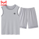 Catman (Miiow) Pajamas de hombres de algodón puro, pantalones cortos de chaleco de verano, ropa para el hogar de talla grande se puede usar fuera de 2025 Nuevo estilo OM13657# L