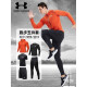 安德玛（Under Armour）【显瘦塑形】夏季UA健身服运动套装气质男篮球跑步篮球训练服速干 UA9755黑灰五件套 M(适合90-110斤)