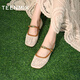Tianmeiyi Mules Schuhe mit hoherhängender Frauen Sandalen Einkaufszentrum gleicher französischer Bag-Toe-Halbschuhe 2025 Sommer BK841BH5 WOVEN SEMI-TRAILER-BROWN 36