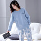 Pang Donglai Supermercado DL [En venta] Pajamas para mujeres en primavera Invierno de algodón puro Pantalones de manga larga Ropa para el hogar 2025 Nuevo estilo Off XB9934 Women's Style 195 4xl Código [175-200Jin [Jin equivale a 0.5 kg]]]