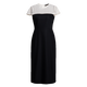 ROEYSHOUSE high-end embroidered patchwork dress for women 2025 summer slim midi skirt 12142 black L