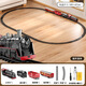 
High-speed rail parking lot children's electric train set car steam track train model toy boy [rechargeable version] red basic model (100*10