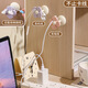 OUOETY花朵理线器桌面数据线整理手机充电线固定器免打孔防缠绕收纳神器 【3个装】花朵理线器粉色+绿色+紫色