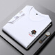 Soodu Shark T-shirt à manches courtes Men Summer Klein Bleu Round Coul Couleur de Colon Mercerate