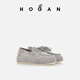 HOGAN【TC】女鞋春夏系列H-Wrap系列H681船鞋系带厚底鞋 灰色 35