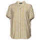 ROEYSHOUSE Roe Roe Lapel Striped Shirt 2025 Summer French Lantern Sleeve Top 12110 Striped 2XL