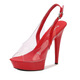 Dadong (Dusto) Hentian Yu bouche chaussures de nuit talon mince talons hauts 13 cm modèles sandales féminines show acier pipe blanc 34