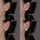 
Meipai 2025 pearl earrings for women French light luxury high-end niche design earrings SN1049SN4651 925 sterling silver needle 3mm 3 pairs