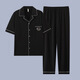 
Heyu men's pajamas men's short-sleeved summer thin cotton teenage pajamas men's plus size spring and summer home clothing set G3881 blue (short-sleeved) 175 L [recommended 100-120 Jin [Jin equals 0.5 kg]]